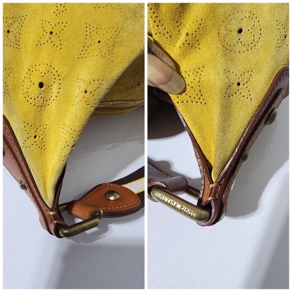 Authentic Louis Vuitton Monogram Suede Onatah GM Shoulder Bag Yellow - Picture 12 of 16